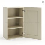 Frameless Ivory White 30" Tall Deep Wall Cabinet - 1 Door 2 Shelves - Image 2