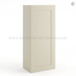 Frameless Ivory White 42" Tall Wall Cabinet - 1 Door 3 Shelves
