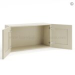 Frameless Ivory White Deep Wall Cabinet - 2 Doors No Shelf - 12"D, 36"W - Image 2