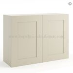 Frameless Ivory White 24" Deep Wall Cabinet - 2 Doors 1 Shelf