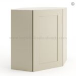 Frameless Ivory White 24" Wide Wall Diagonal Door - 1 Door, 1 Shelf