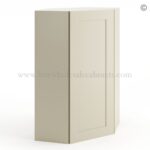 Frameless Ivory White 24" Wide Wall Diagonal Door - 1 Door 3 Shelves -