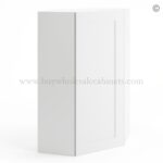 Frameless Modern White Shaker 24" Wide Wall Diagonal Door - 1 Door 3 Shelves -