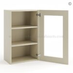 Frameless Ivory White Wall Mullion Door - 1 Door 2 Shelves - Glass And Clips Not Included. - Image 2
