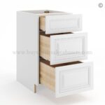 Frameless White Deco Base Drawer Cabinet - 3 Drawers - Image 2