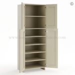Frameless Ivory White Pantry Cabinet - Double Doors 24"W - Image 2