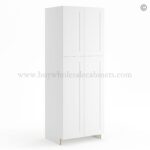 Frameless Modern White Shaker Pantry Cabinet - Double Doors 24"W