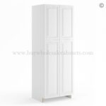 Frameless White Deco Pantry Cabinet - Double Doors 24"W