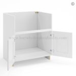 Frameless White Deco Farm Sink Base Cabinet - 2 Doors - Image 2