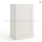Frameless Pearl White 30" Tall Deep Wall Cabinet - 1 Door 2 Shelves