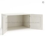 Frameless Pearl White 12" Deep Wall Cabinet - 2 Doors No Shelf - Image 2
