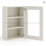 Frameless Pearl White Wall Mullion Door - 1 Door 2 Shelves - Glass And Clips Not Included. - Image 2