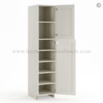 Frameless Pearl White Pantry Cabinet - Single Door - Image 2