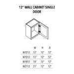 Unfinished 12" Wall Cabinet Single Doorr
