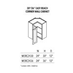 Unfinished Easy Reach Corner Wall Cabinet 30/36"