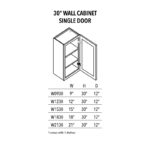 Unfinished Wall Cabinet Single Door 30"