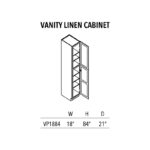 Unfinished Vanity Linen Cabinet