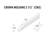 Unfinished Crown Molding 2 1/2"