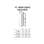 18" Pantry Cabinet Single Door