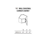 Unfinished Wall Diagonal Corner Cabinet 18"
