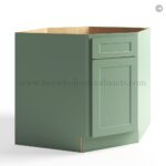 Jade Green Shaker Sink Base Angle Cabinet